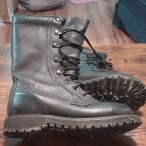 Rocky Black Leather Combat Boots
